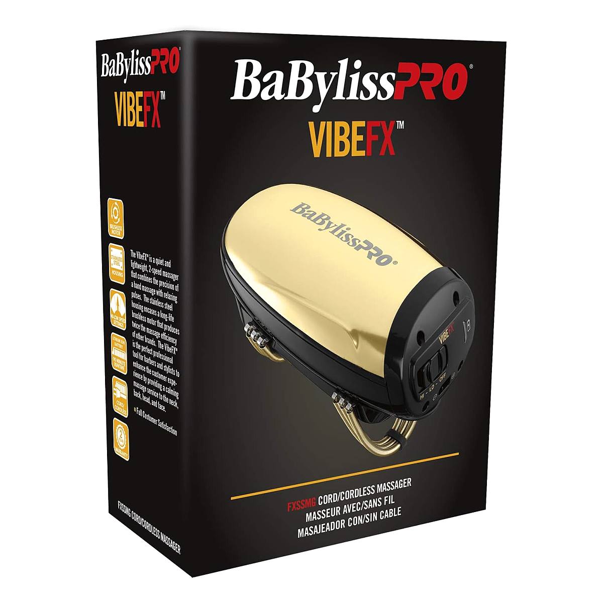 Caja del masajeador BaBylissPRO VibeFX, vista frontal
