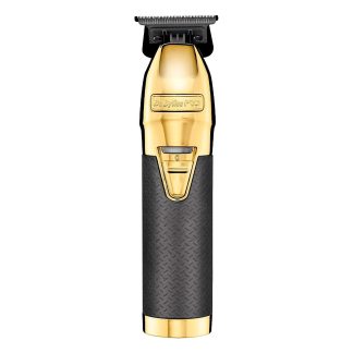 Trimmer BaByLissPRO Boost+ negro/dorado, vista frontal sobre fondo blanco